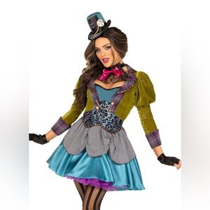 Women’s Deluxe 3 Piece Mad Hatter Dress